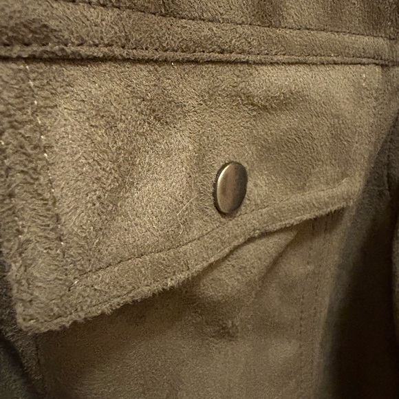 CXL by Christian Lacroix Men’s Faux Suede Brown Snap-Front Jacket Size Large NWT - Picture 9 of 14